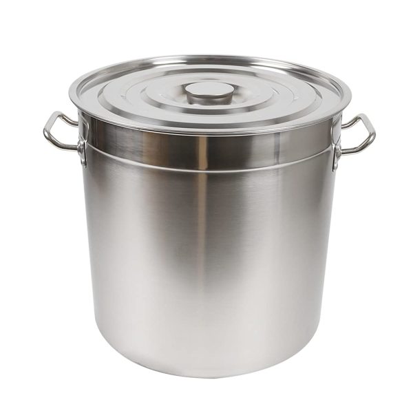 Marmite universelle en acier inoxydable avec couvercle - Pour le camping - 70 l