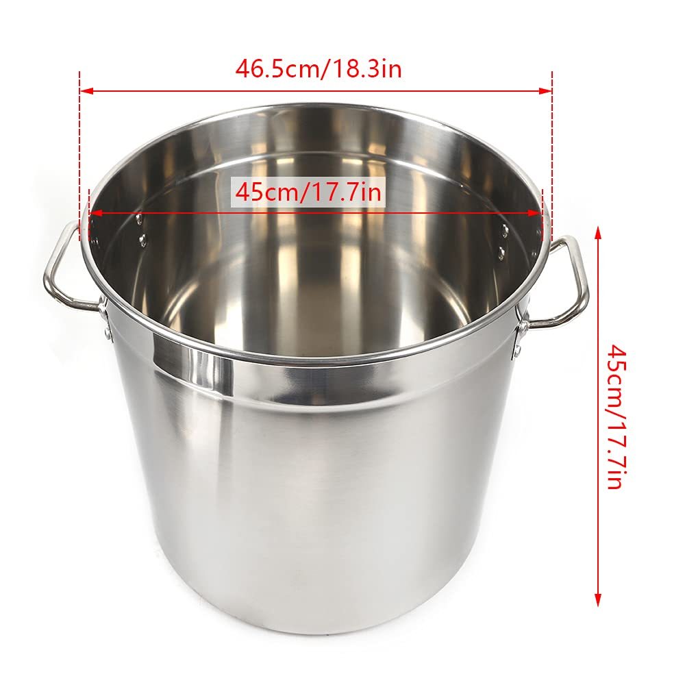 Marmite universelle en acier inoxydable avec couvercle - Pour le camping - 70 l