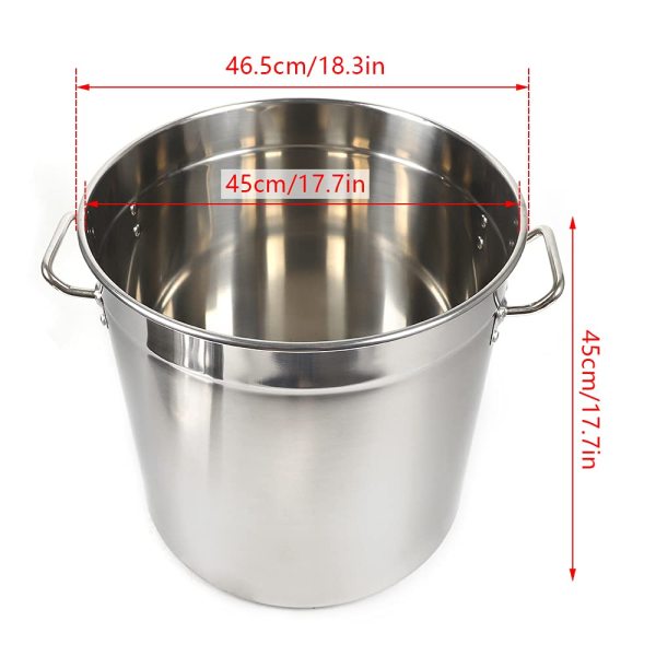 Marmite universelle en acier inoxydable avec couvercle - Pour le camping - 70 l Marmite universelle en acier inoxydable avec couvercle - Pour le camping - 70 l