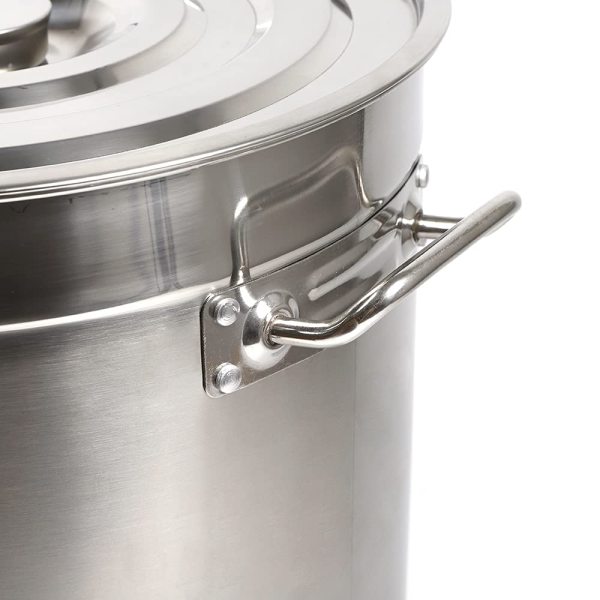 Marmite universelle en acier inoxydable avec couvercle - Pour le camping - 70 l