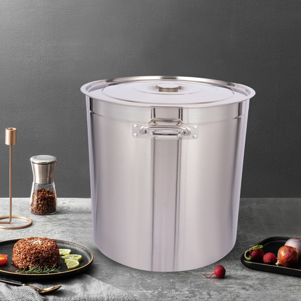 25.89 Gal Marmite en acier inoxydable Parfaite pour les spaghettis, les bouillons d'écrevisses, les ragoûts et le Gumbo 25.89 Gal Marmite en acier inoxydable Parfaite pour les spaghettis, les bouillons d'écrevisses, les ragoûts et le Gumbo