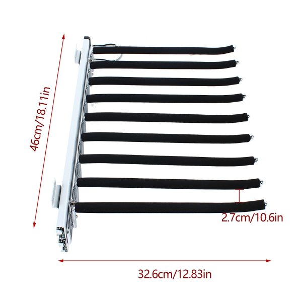 Cintre en acier inoxydable pour pantalon - Extensible - Antidérapant - 9 poutres pour penderie, pantalon - Peu encombrant - (Right)