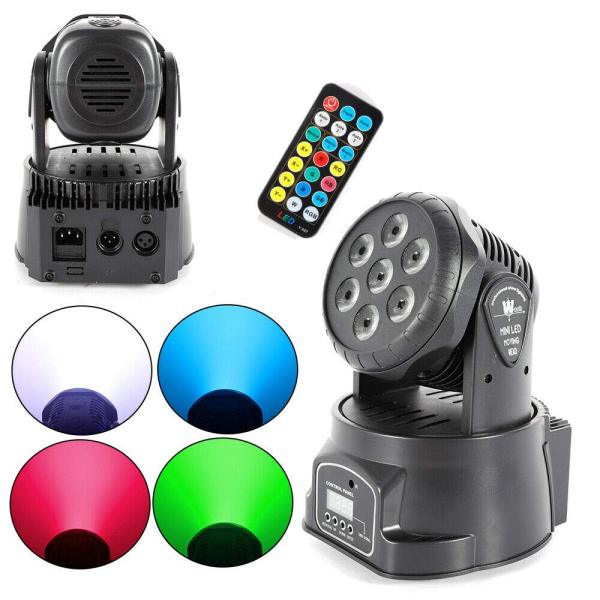 Lampe Principale Mobile d'étape de 7x10W RGBW, Eclairage Léger d'étape de DMX512, Lampe d'étape de l'effet LED 4 Couleurs pour Disco de Partie de DJ