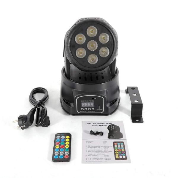 Lampe Principale Mobile d'étape de 7x10W RGBW, Eclairage Léger d'étape de DMX512, Lampe d'étape de l'effet LED 4 Couleurs pour Disco de Partie de DJ