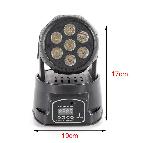 Lampe Principale Mobile d'étape de 7x10W RGBW, Eclairage Léger d'étape de DMX512, Lampe d'étape de l'effet LED 4 Couleurs pour Disco de Partie de DJ