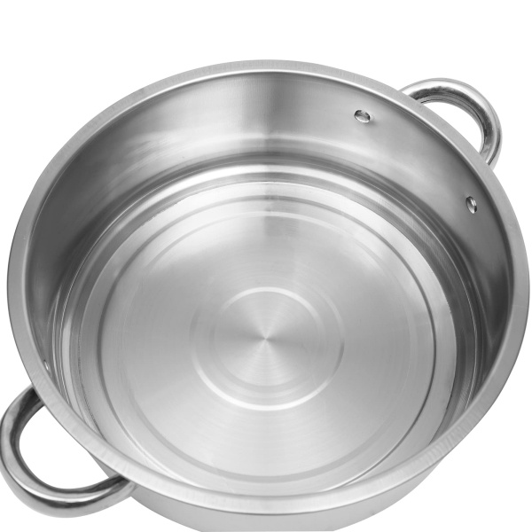 26 cm Cuiseur vapeur en acier inoxydable 5 récipients de cuisson à vapeur avec couvercle en verre