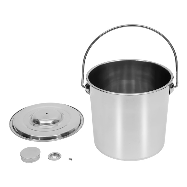 Seau à glace en acier inoxydable avec couvercle 6/12/20 l pour lait, aliments et aliments Seau à glace en acier inoxydable avec couvercle 6/12/20 l pour lait, aliments et aliments