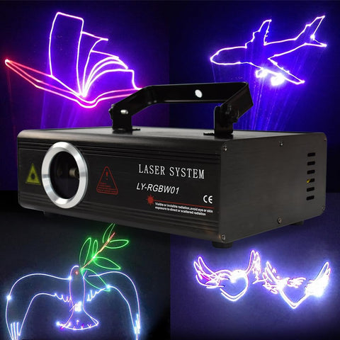 DMX ILDA Animation 500mW 3D RGBW Beam Éclairage de scène