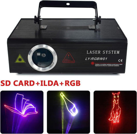 DMX ILDA Animation 500mW 3D RGBW Beam Éclairage de scène