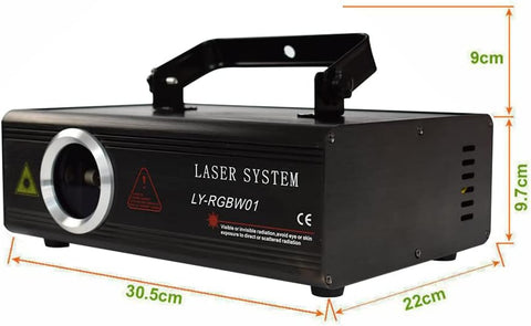 DMX ILDA Animation 500mW 3D RGBW Beam Éclairage de scène