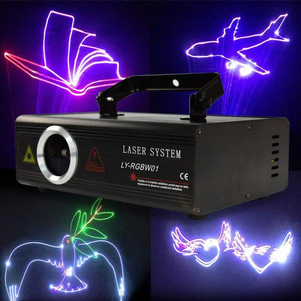 DMX ILDA Animation 500mW 3D RGBW Beam Éclairage de scène