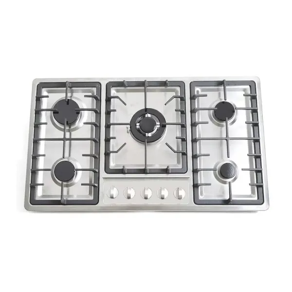 Plaque de cuisson à gaz 5 zones - 33,8 cm - Réchaud de camping 5 brûleurs - Réchaud à gaz/électrique/cuisinière à gaz/cuisinière à gaz/gaz naturel