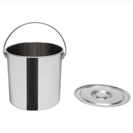 20L Seau en inox avec couvercle Seau en inox pour la cuisine Seau en inox pour le lait