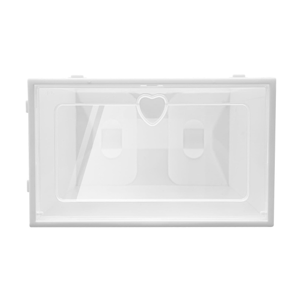 Lot de 20 boîtes de rangement à chaussures en plastique transparent empilables et durables 33 x 23 x 14 cm
