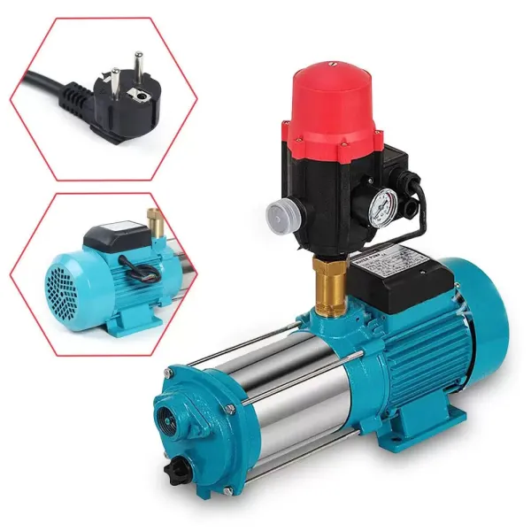 Pompe centrifuge en acier inoxydable - 1300 W - 9,8 bar - Pompe à jet - Pompe de jardin avec disjoncteur thermique intégré