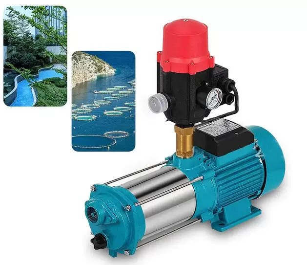 Pompe centrifuge en acier inoxydable - 1300 W - 9,8 bar - Pompe à jet - Pompe de jardin avec disjoncteur thermique intégré - 6000 l/h