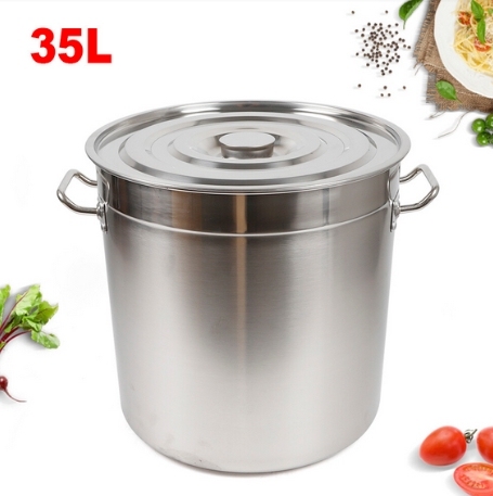 Pot de Cuisson de 35 litres Pot de Soupe Bouilloire Pot de Camping avec Couvercle Pot de Cuisson de 35 litres Pot de Soupe Bouilloire Pot de Camping avec Couvercle