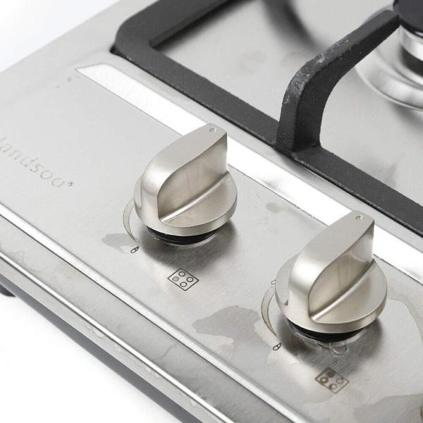 Cuisinière à gaz de 23 pouces à 4 brûleurs cuisinière à gaz Cuisinière intégrée pour gaz naturel et gaz propane, acier inoxydable au gaz naturel