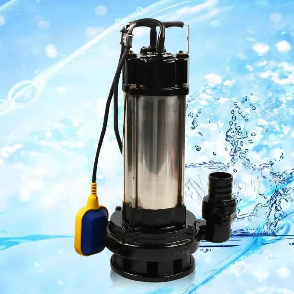 Pompe submersible pour eaux usées - 1500 W - En acier inoxydable - 6 m de câble d'alimentation avec flotteur