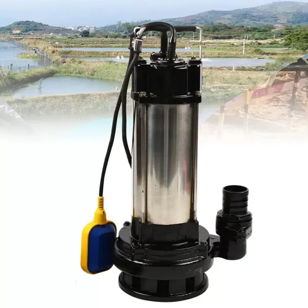 Pompe submersible pour eaux usées - 1500 W - En acier inoxydable - 6 m de câble d'alimentation avec flotteur