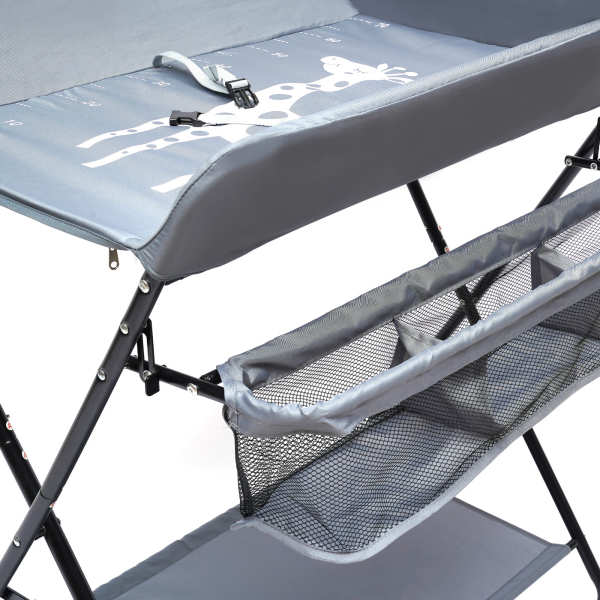 Table à langer multifonction - 25 kg - Commode à langer pliable bébé - 3 compartiments(avec/sans  roues)
