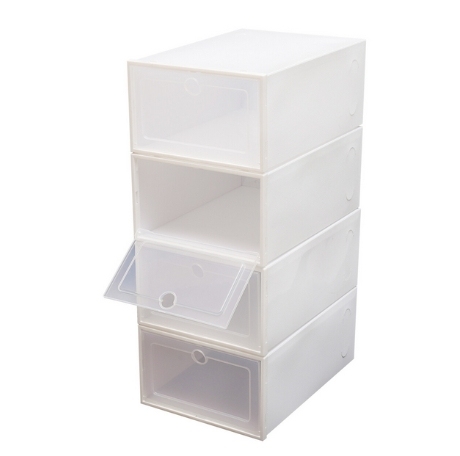 24 boîtes de chaussures transparentes empilables (avec couvercle) - hommes et femmes 24 boîtes de chaussures transparentes empilables (avec couvercle) - hommes et femmes