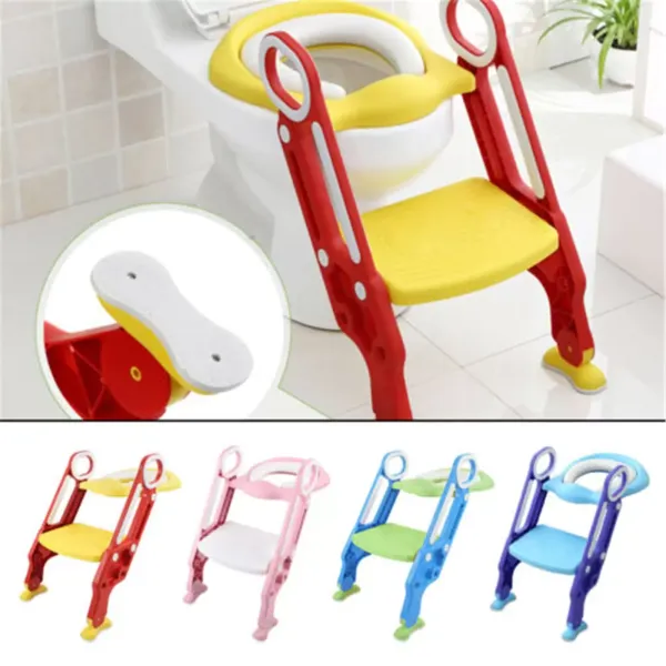 Siège de toilette pour enfant avec escalier, pot d'apprentissage de la propreté, accoudoirs antidérapants,réglables en hauteur pour enfants Siège de toilette pour enfant avec escalier, pot d'apprentissage de la propreté, accoudoirs antidérapants,réglables en hauteur pour enfants