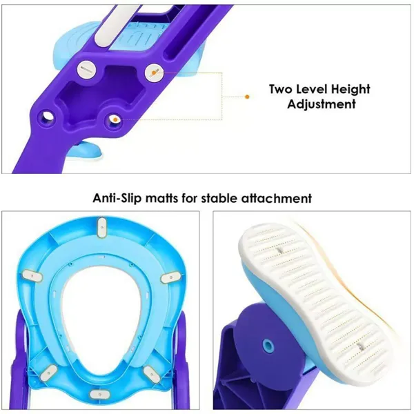 Siège de toilette pour enfant avec escalier, pot d'apprentissage de la propreté, accoudoirs antidérapants,réglables en hauteur pour enfants Siège de toilette pour enfant avec escalier, pot d'apprentissage de la propreté, accoudoirs antidérapants,réglables en hauteur pour enfants