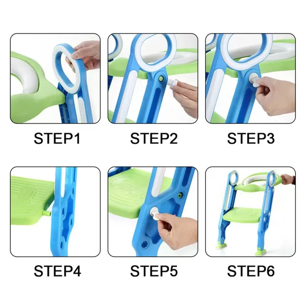 Siège de toilette pour enfant avec escalier, pot d'apprentissage de la propreté, accoudoirs antidérapants,réglables en hauteur pour enfants Siège de toilette pour enfant avec escalier, pot d'apprentissage de la propreté, accoudoirs antidérapants,réglables en hauteur pour enfants