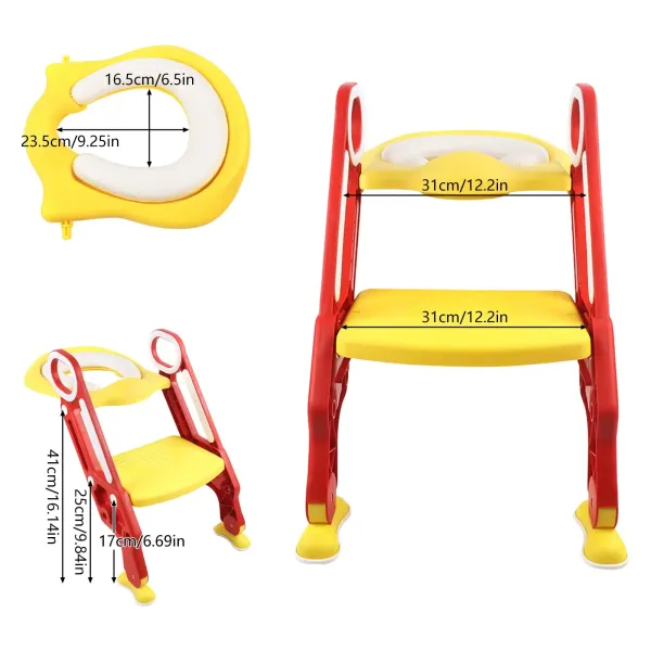 Siège de toilette pour enfant avec escalier, pot d'apprentissage de la propreté, accoudoirs antidérapants,réglables en hauteur pour enfants Siège de toilette pour enfant avec escalier, pot d'apprentissage de la propreté, accoudoirs antidérapants,réglables en hauteur pour enfants