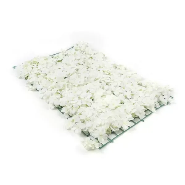 Décoration murale blanc - Plante de fleurs artificielles - Tissu en soie - Ne décolore pas facilement (10 pièces/blanc)