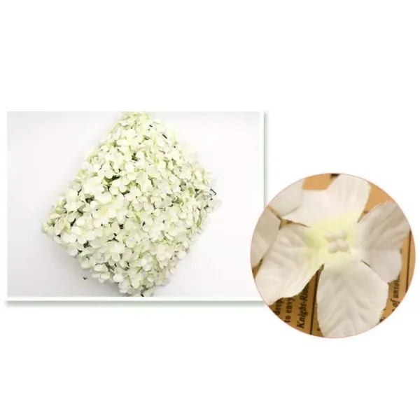 Décoration murale blanc - Plante de fleurs artificielles - Tissu en soie - Ne décolore pas facilement (10 pièces/blanc)