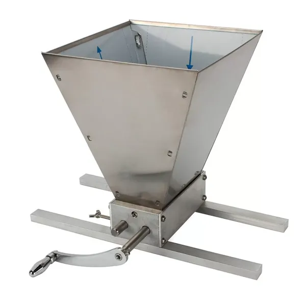 Moulin à céréales manuel - Moulin à malt réglable avec 2 roulettes réglables - Moulin à maïs pour brasser des orges, du blé, du malt, du riz