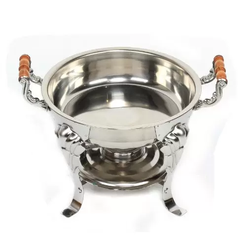 RVS Voedselverwarmer Ronde RVS Voedselverwarmer met roldeksel