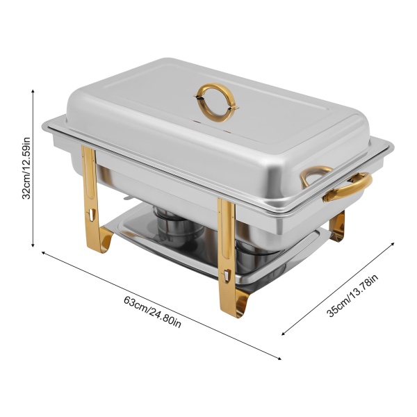 9 L - Récipient de conservation au chaud - En acier inoxydable - Pour buffet et fêtes
