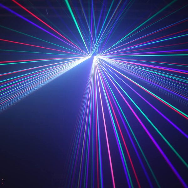 DMX 3 lentilles RGB couleur faisceau de balayage lampe disco 500MW lumière de projecteur DJ bar