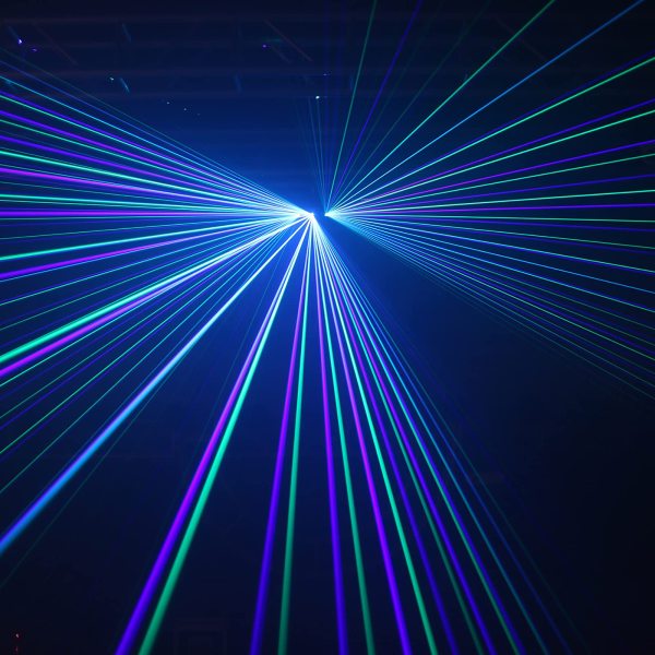 DMX 3 lentilles RGB couleur faisceau de balayage lampe disco 500MW lumière de projecteur DJ bar