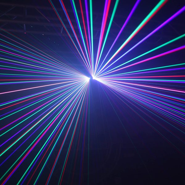 DMX 3 lentilles RGB couleur faisceau de balayage lampe disco 500MW lumière de projecteur DJ bar