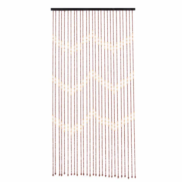Rideau de porte en perles de bois 90 cm x 175 cm x 27 cm