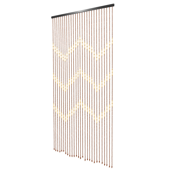 Rideau de porte en perles de bois 90 cm x 175 cm x 27 cm Rideau de porte en perles de bois 90 cm x 175 cm x 27 cm