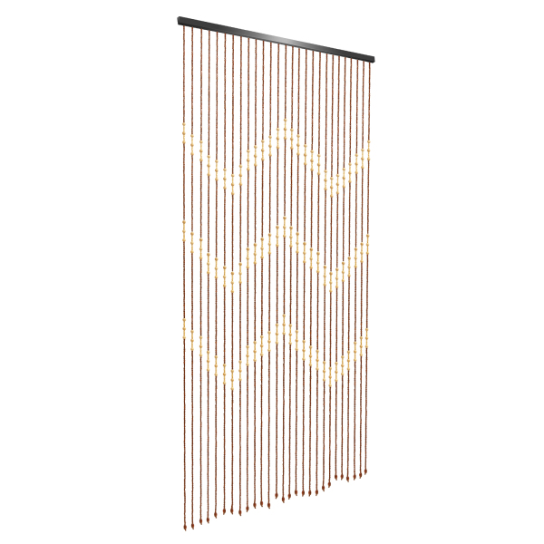 Rideau de porte en perles de bois 90 cm x 175 cm x 27 cm Rideau de porte en perles de bois 90 cm x 175 cm x 27 cm
