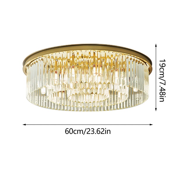 Plafonnier en cristal moderne de luxe - 8 x E14 - Pour chambre à coucher, salon - 110-220 V