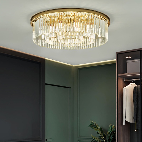 Plafonnier en cristal moderne de luxe - 8 x E14 - Pour chambre à coucher, salon - 110-220 V Plafonnier en cristal moderne de luxe - 8 x E14 - Pour chambre à coucher, salon - 110-220 V