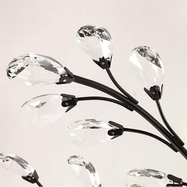 Lustre en métal et cristal antique - Plafonnier - Éclairage classique en forme de fleur - 5 ampoules E14 Lustre en métal et cristal antique - Plafonnier - Éclairage classique en forme de fleur - 5 ampoules E14