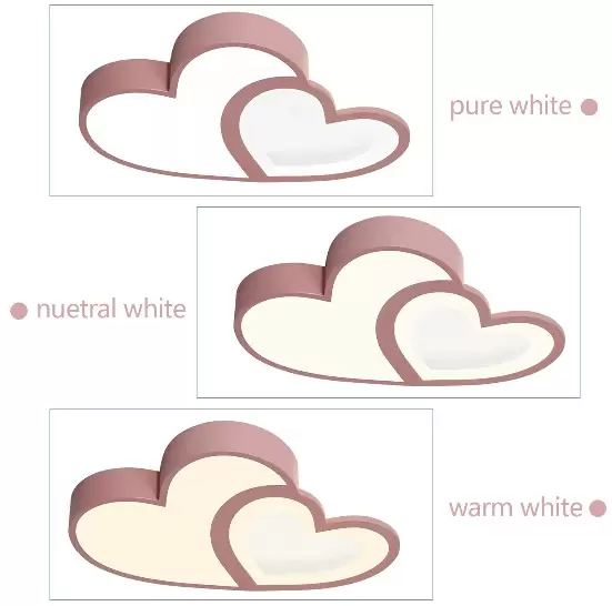 LED Cartoon Plafonnier Moderne Bébé Plafonnier Télécommande Dimmable Nursery Lampe Chambre Lampe Acrylique Abat-Jour Décoratif Plafonnier Garçons Filles Chambre Lustre Rose 55Cm (rose)