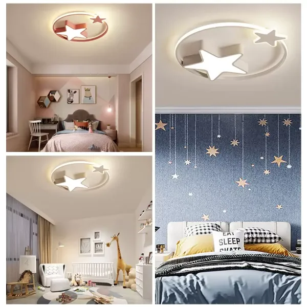 Plafonnier LED 29 W - Ciel étoilé créatif - Intensité variable - Facile à installer -blanc Plafonnier LED 29 W - Ciel étoilé créatif - Intensité variable - Facile à installer -blanc