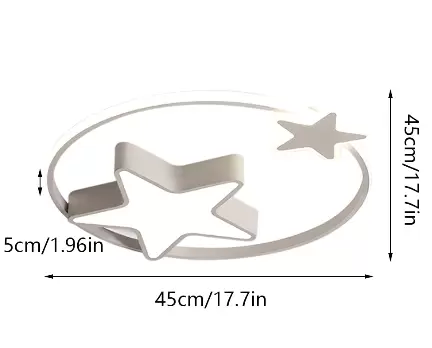 Plafonnier LED 29 W - Ciel étoilé créatif - Intensité variable - Facile à installer -blanc