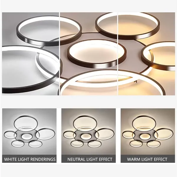 CNCEST-Lustre LED de luxe à 7 têtes à intensité variable pour salon et chambre à coucher