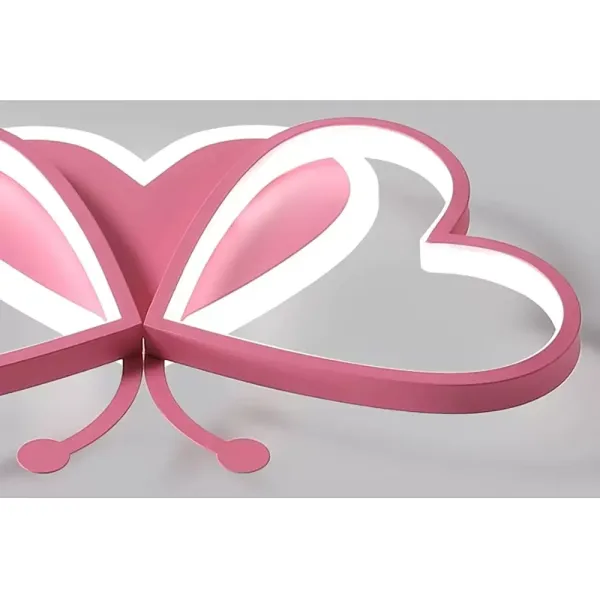 Plafonniers - 90 W - Motif papillon rose - Lampe pour chambre à coucher, chambre d'enfant, restaurant (intensité variable)