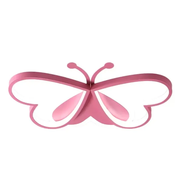Plafonniers - 90 W - Motif papillon rose - Lampe pour chambre à coucher, chambre d'enfant, restaurant (intensité variable)